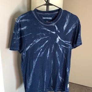 True Religion blue tie-dye shirt